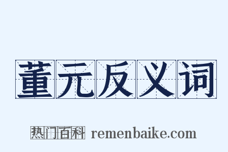 董元反义词是什么意思的图片